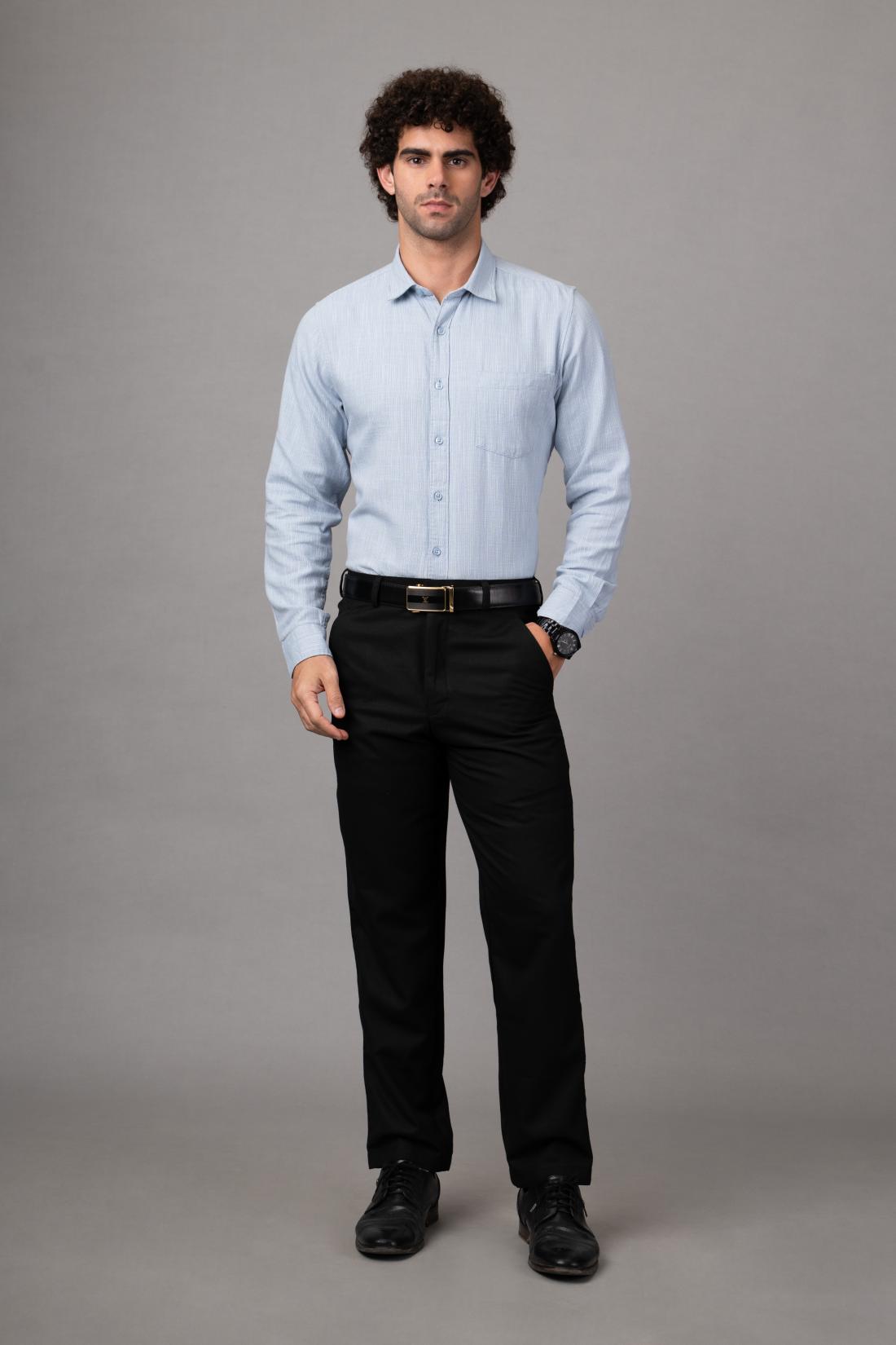 Men’s Formal Full Shirt-Light Blue