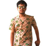 Men’s Semi Formal Half Shirt - Brown & Green