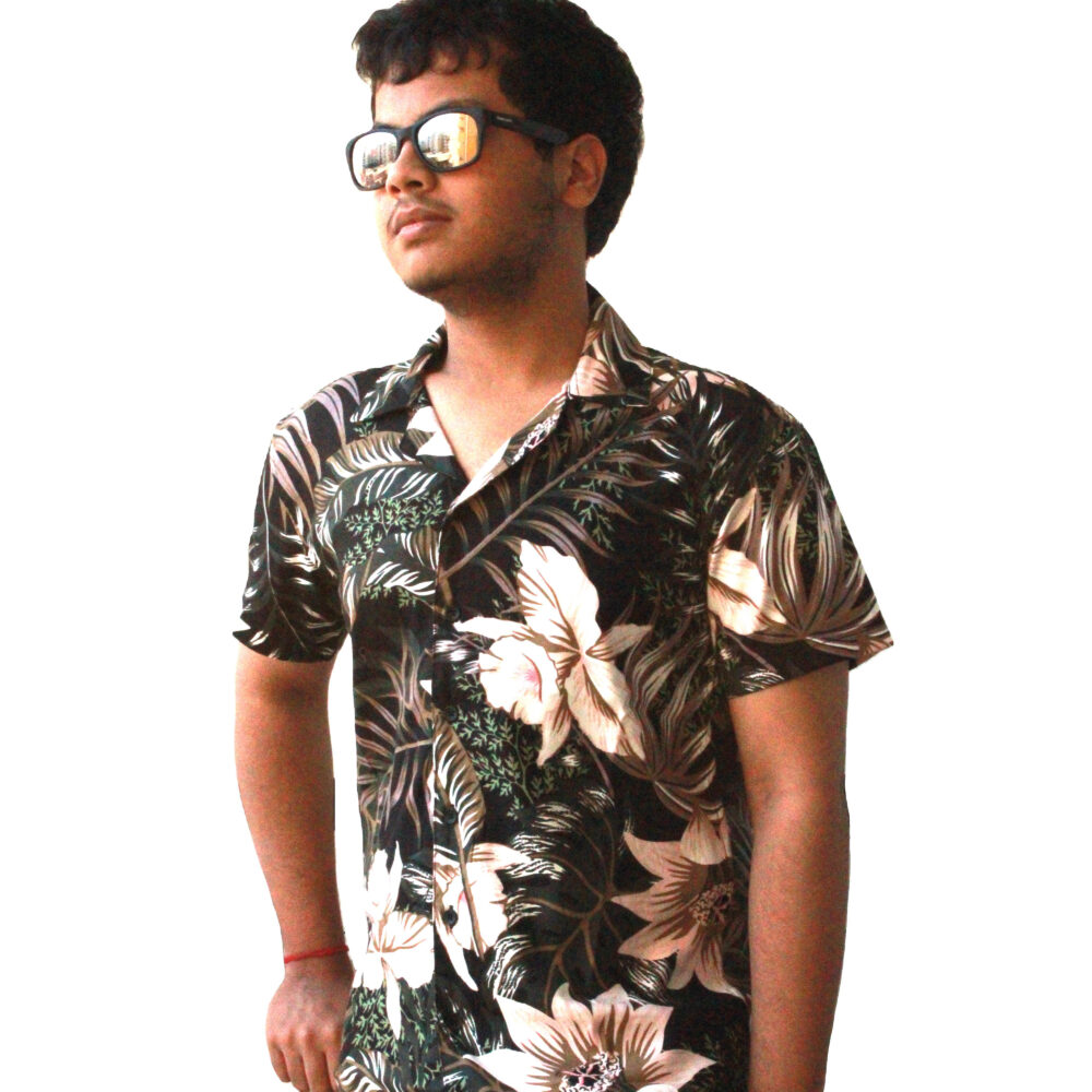 Men’s Semi Formal Half Shirt - Flower Print
