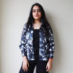 Ethereal Drape Black Satin Shirt