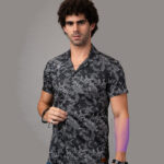Men’s Semi Formal Half Shirt - Black Colour