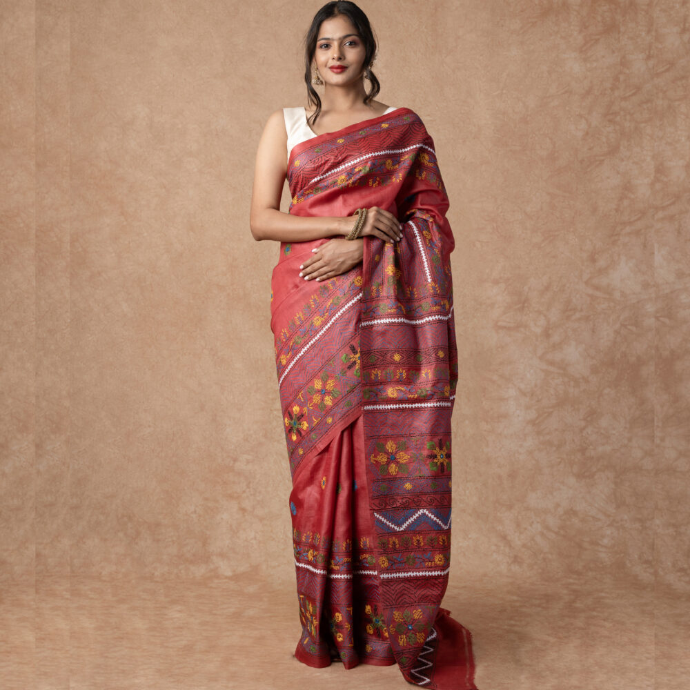 Kantha Hand Embroidery Sarees