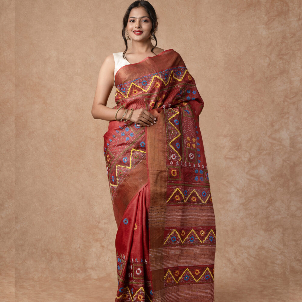 Kantha Hand Embroidery Sarees