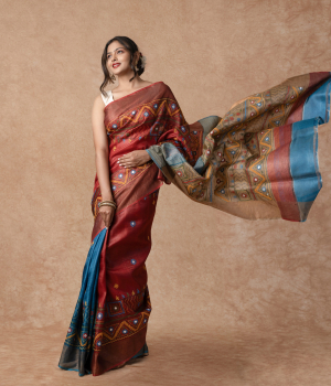 Kantha Hand Embroidery Sarees