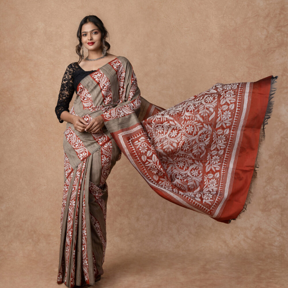 Kantha Hand Embroidery Sarees