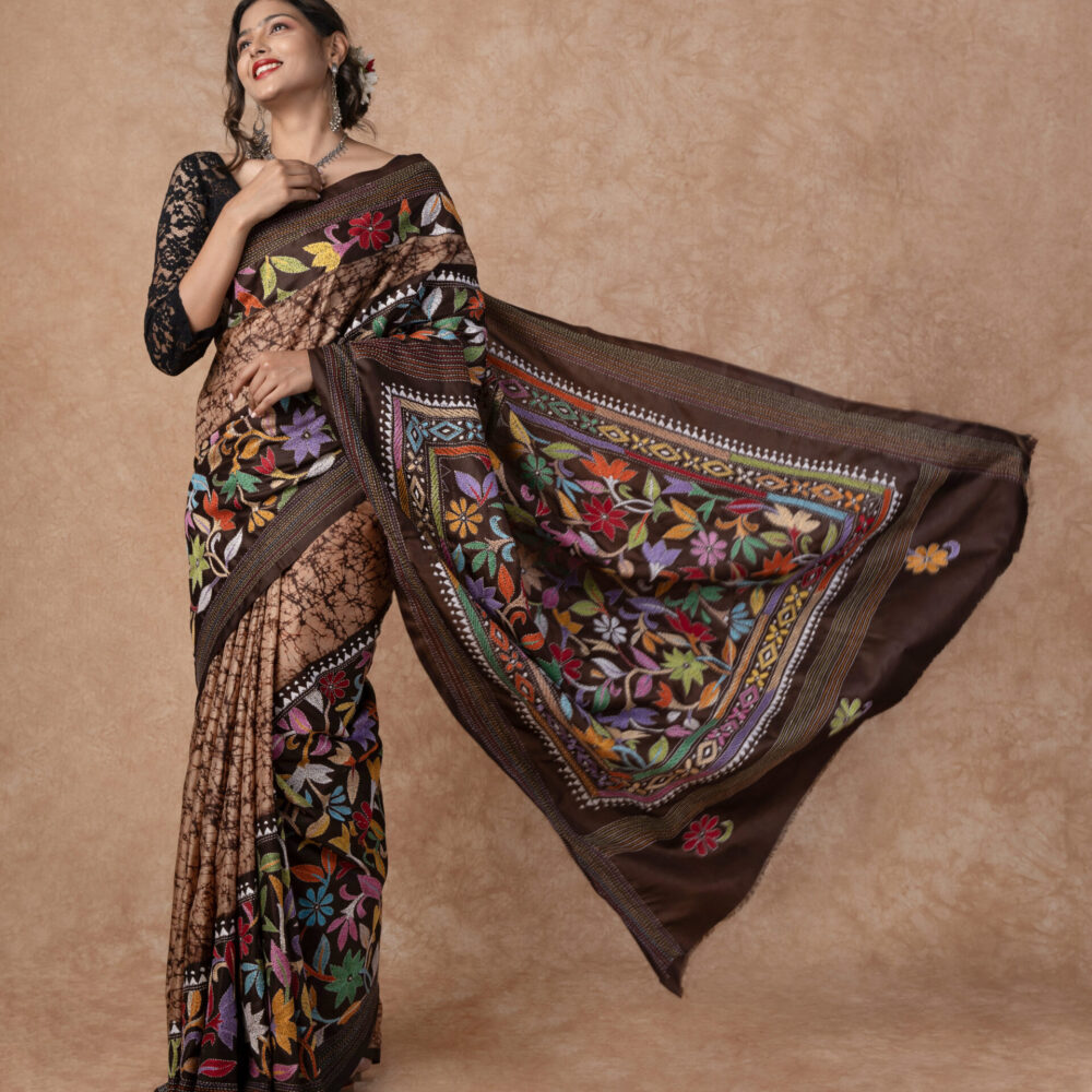 Kantha Hand Embroidery Sarees