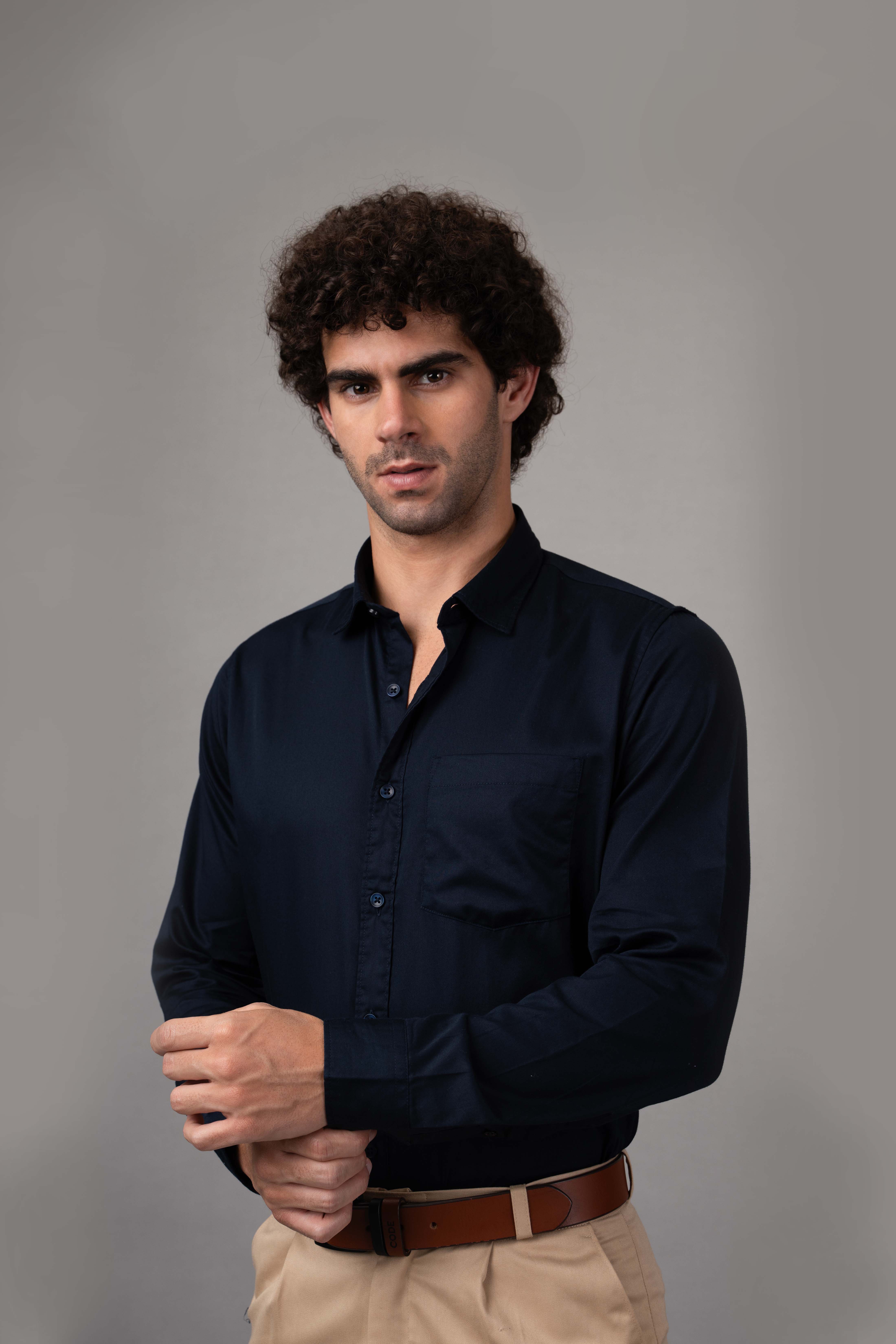 Men’s Formal Full Shirt - Black