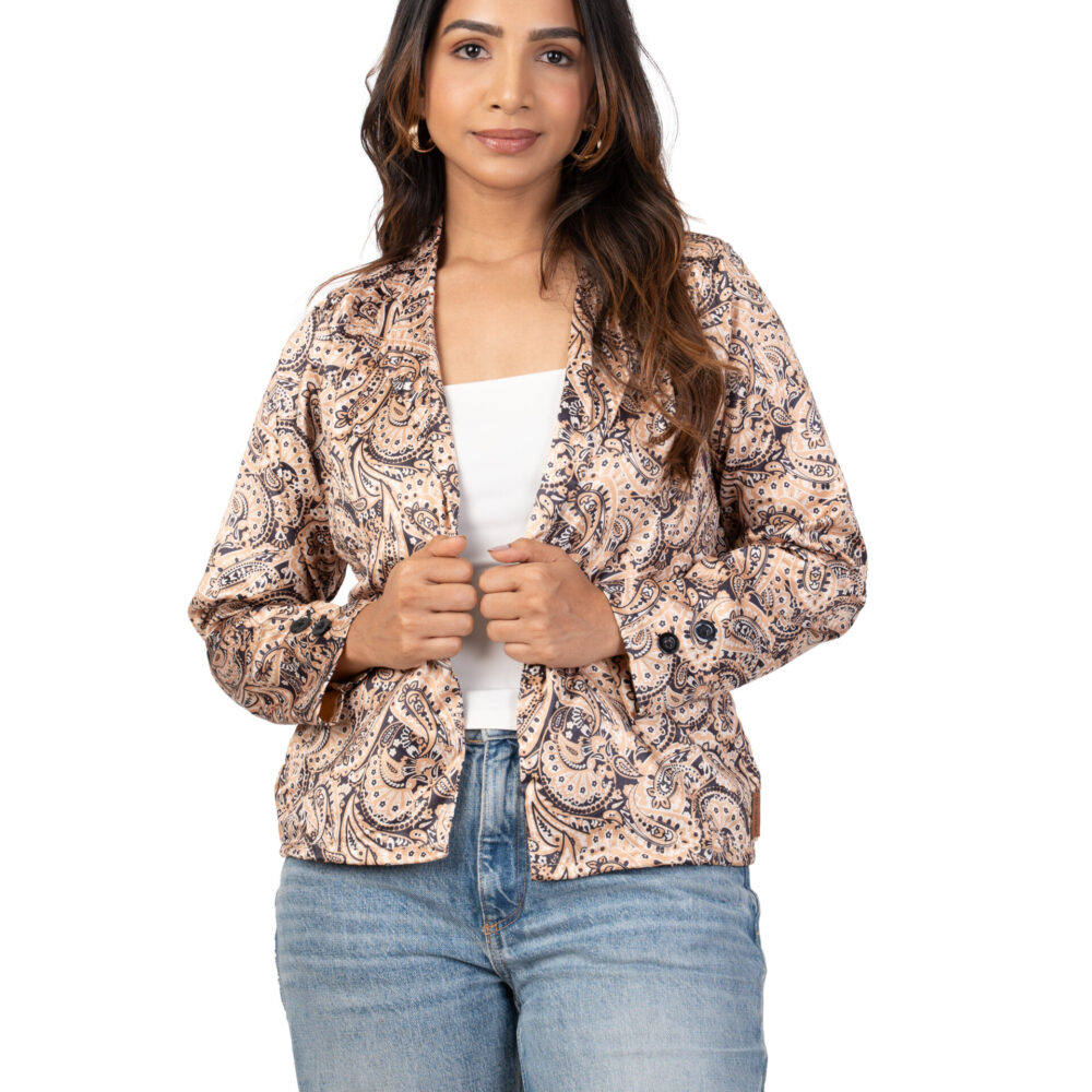 Creamson Flam Paisley Design