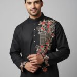 Black - Midnight Raag Men's Kurta