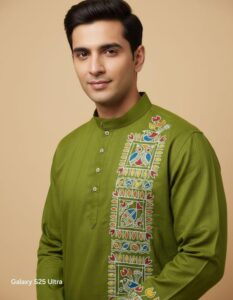 Green Men Kurta